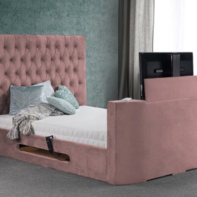 Sweet Dreams Bethany Fabric TV Bed Frame - 4ft6 Double