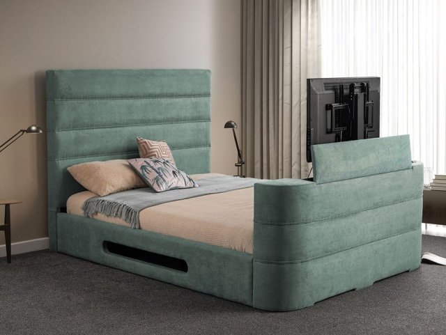 Sweet Dreams Georgia Fabric TV Bed Frame - 6ft Super King Size