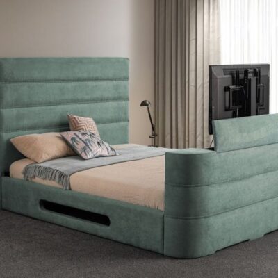 Sweet Dreams Georgia Fabric TV Bed Frame - 5ft King Size