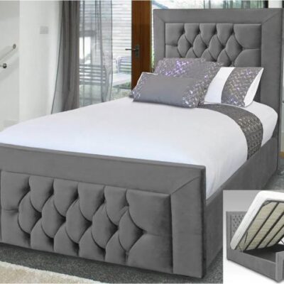 ASC Harley Fabric Ottoman Bed Frame - 3ft Single