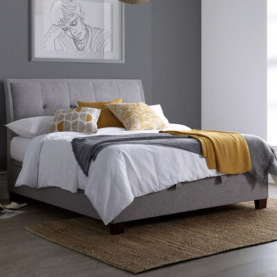 Accord Fabric Ottoman Storage Super King Size Bed In Grey