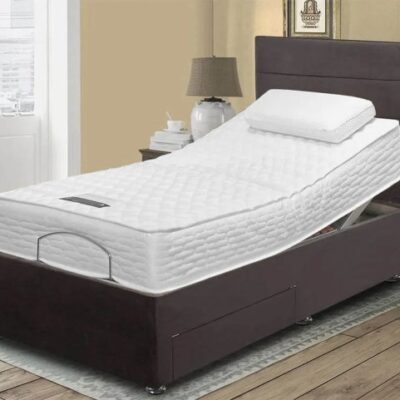 ASC Contour Memory Electric Adjustable Divan Bed - 3ft Single