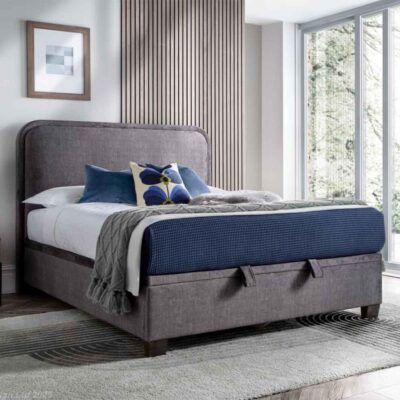 Casper Fabric Ottoman Storage Super King Size Bed In Vogue Grey