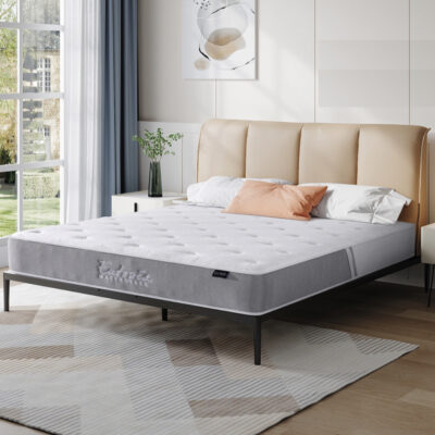 Elgin Fabric 5ft Memory Foam Latex Pocket Spring Mattress - White