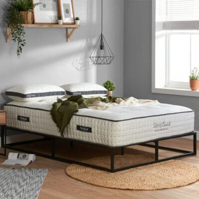 Helsinki Fabric Double Mattress In White