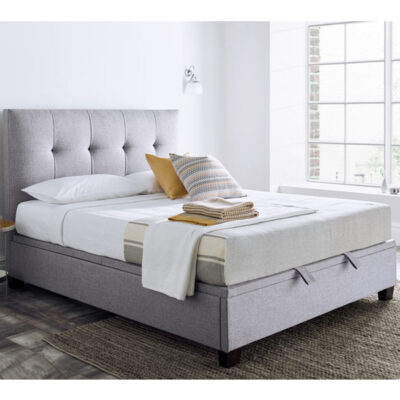 Walker Fabric Ottoman Storage Super King Size Bed In Grey