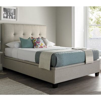 Walker Fabric Ottoman Storage Super King Size Bed In Oatmeal